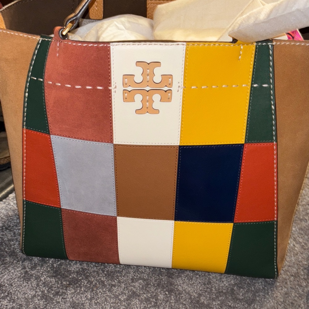 Tory Burch Colorful Patchwork Tote Bag